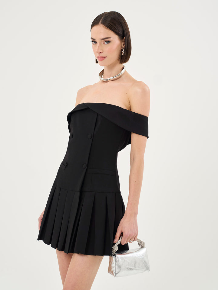 Harley Pleated Hem Mini Dress