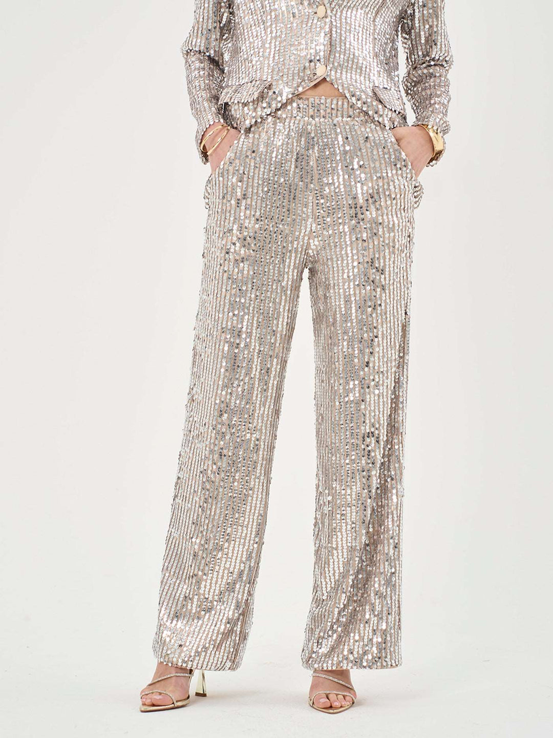 Pippa Wide Leg Sequin Trouser