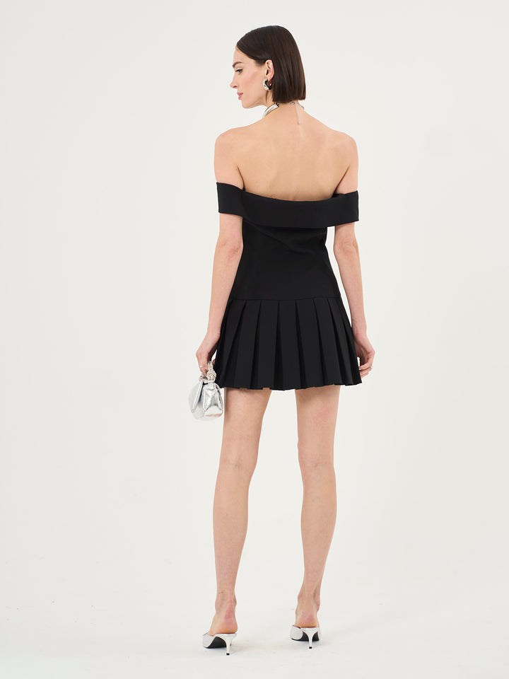 Harley Pleated Hem Mini Dress