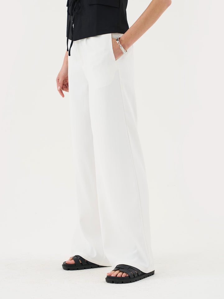 Tailored Wideleg Trousers In White Co-Ord