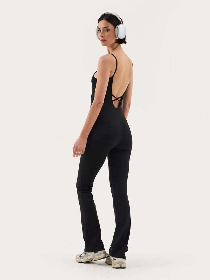 Flared Sculpt Unitard Jumpsuit